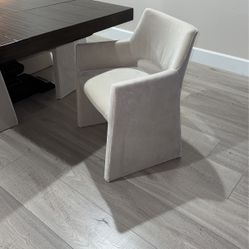 Foley Faux Mohair Grey Dining Armchair - From Crate And Barrel