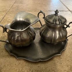 Vintage Antique  Made In Italy Creamer Set 