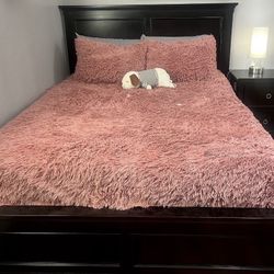 2 Piece Bedroom set- Queen Bed frame & Nightstand