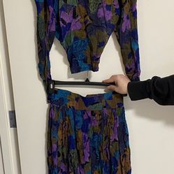 Ms Interpret New York  Floral Blouse & long skirt set