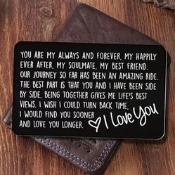 Black Metal Wallet Card 