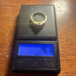 Vintage Ring With Stone Diamonds 18 Kt 4.2 Grams 