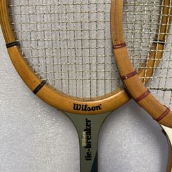 Vintage wood tennis racket