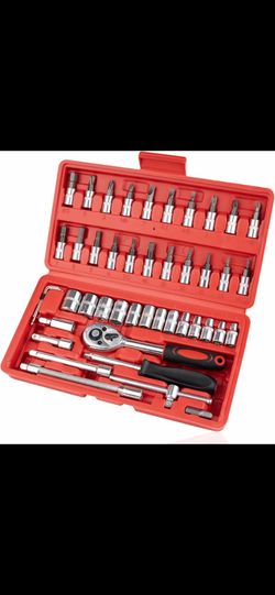 46pc Socket Ratchet Wrench Kit