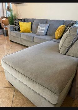 Beautiful Light Grey Sectional Couch From Ashley Furniture