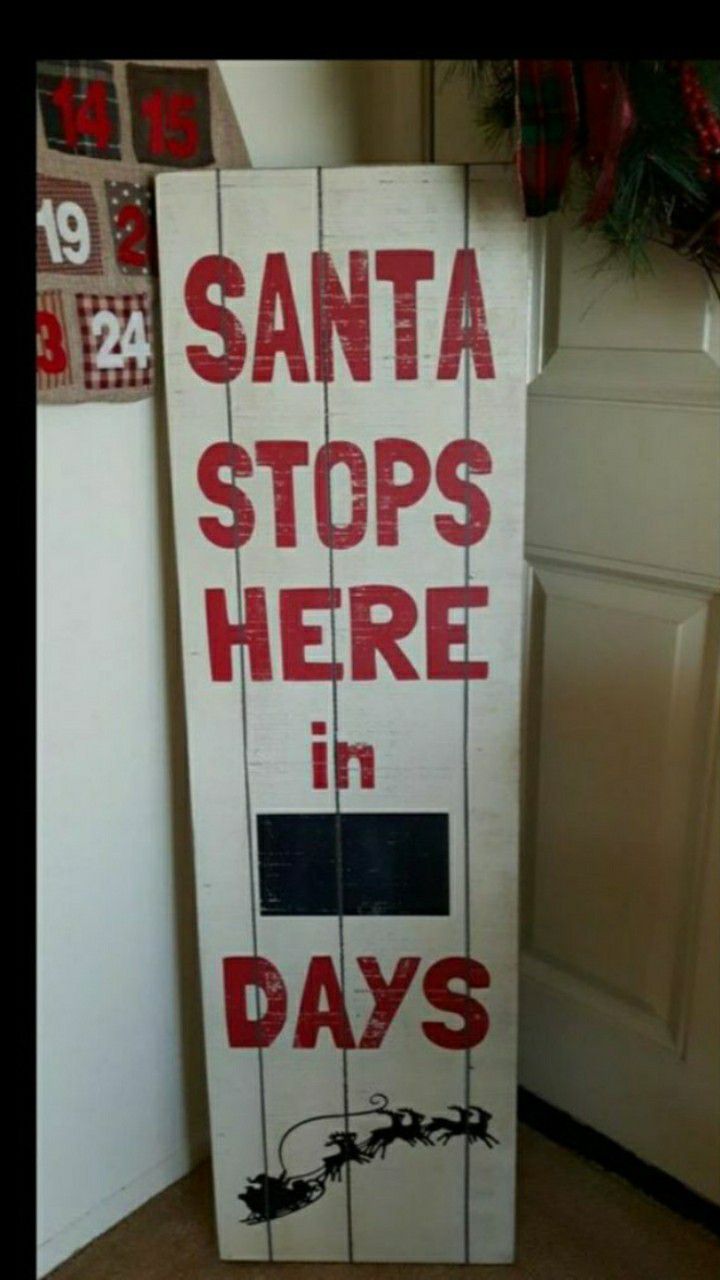 Kirkland's Vintage Christmas chalkboard countdown sign