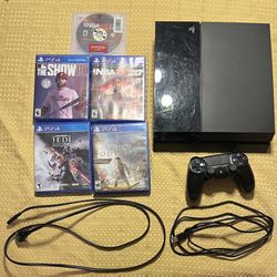 PlayStation 4 (PS4), PlayStation controller, Assassin’s Creed Odyssey, Star Wars Jedi Fallen Order, NBA 2K20, The Show 19, NBA 2k17, Xbox charging cor