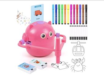New Sealed Cyjbe Smart Painting Robot Educational Drawing Robot Pink/Green