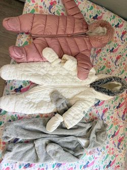 0-3 and 3-6 months baby snow suits