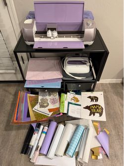 Cricut Explore Air 2 Bundle + EasyPress, Vinyl, Mats & Storage Cart