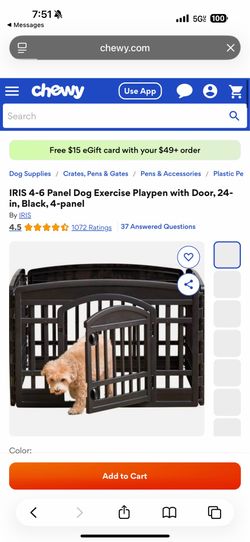 4 panel playpen with door