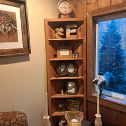 Custom Cedar Corner Shelf