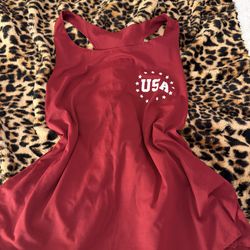Red USA tank top