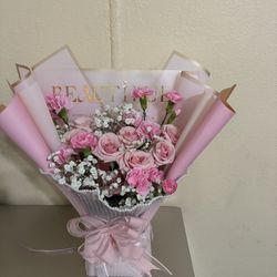 Pink Roses Natural Bouquet/ Rosas Naturales / Arreglo Floral 