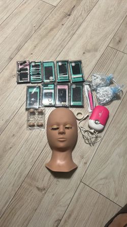 Practice lash Doll head + supplies