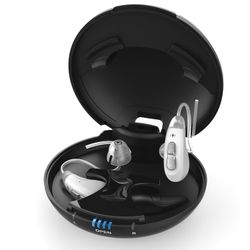 Hearing Aids for Seniors Rechargeable with Noise Cancelling, In-Ear Detection Hearing Amplifiers Assist Devices with Volume Control No Whistling, Magn