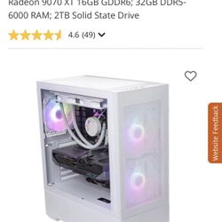 PowerSpec G755 Gaming Desktop PC Ryzen 7 9800X3D RX 9070 XT 32GB 2TB WiFi W11P