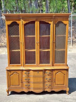 China Cabinet- 2 piece- Antique