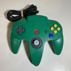 Nintendo 64 N64 Green Controller NUS-005, TESTED & WORKING! Authentic 