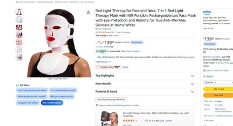 New red light therapy for face