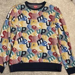 Supreme FW20 Scatter Text Crewneck ‘Navy’ Size Medium