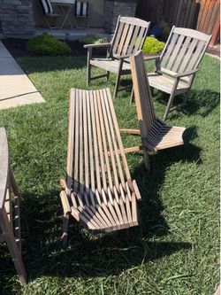 Patio chairs.