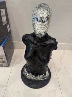 Mirror Mosaic Head Torso Sculpture Statue