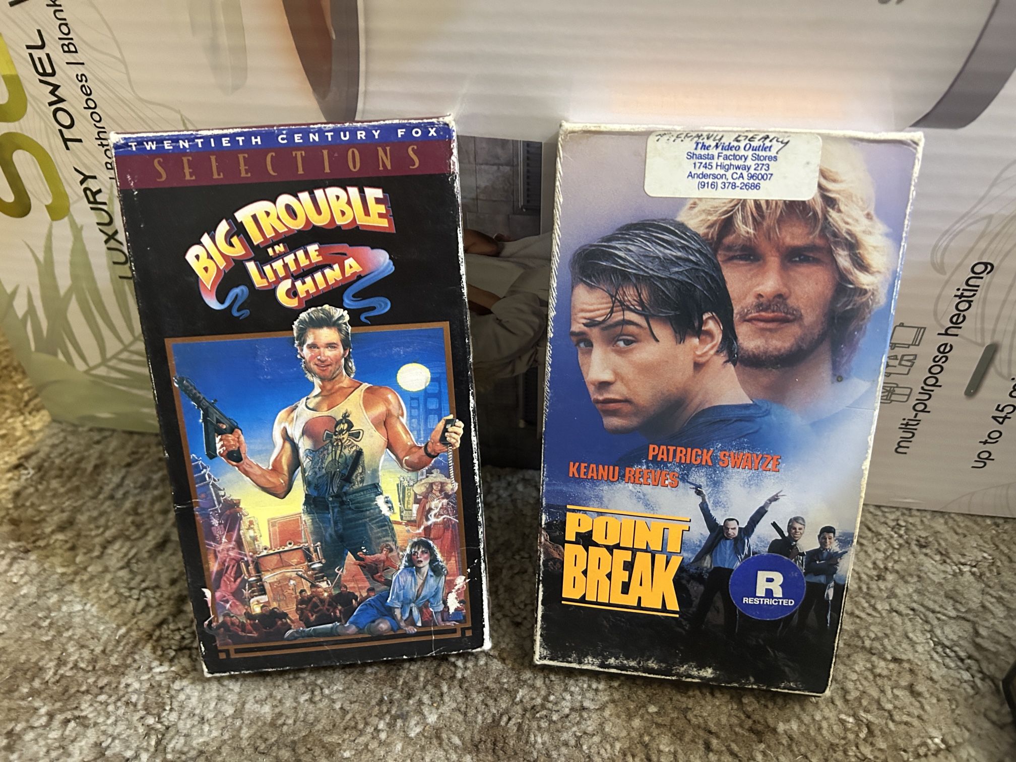 Big Trouble In Little China And Point Break Vhs