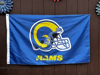 New LosAngeles Rams Blue Yellow Flag 