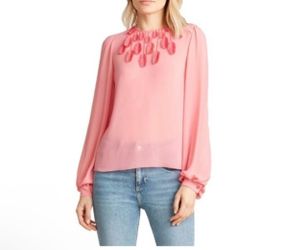 Giamba Pink Feather Blouse 💗