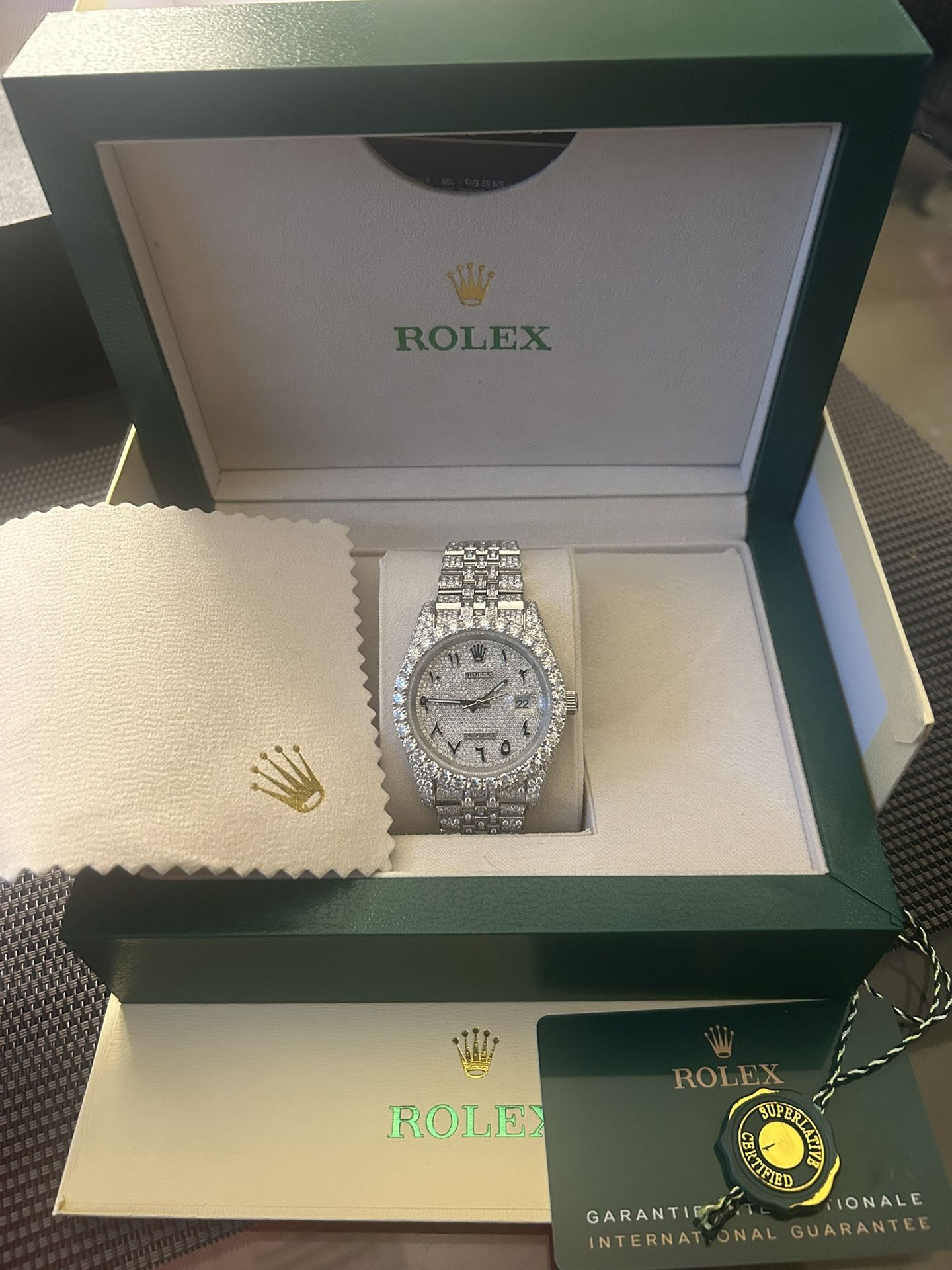 💎Rolex Datejust 41mm 126300 Iced Out Steel Watch with Diamond Jubilee Bracelet / Moissanite 💎