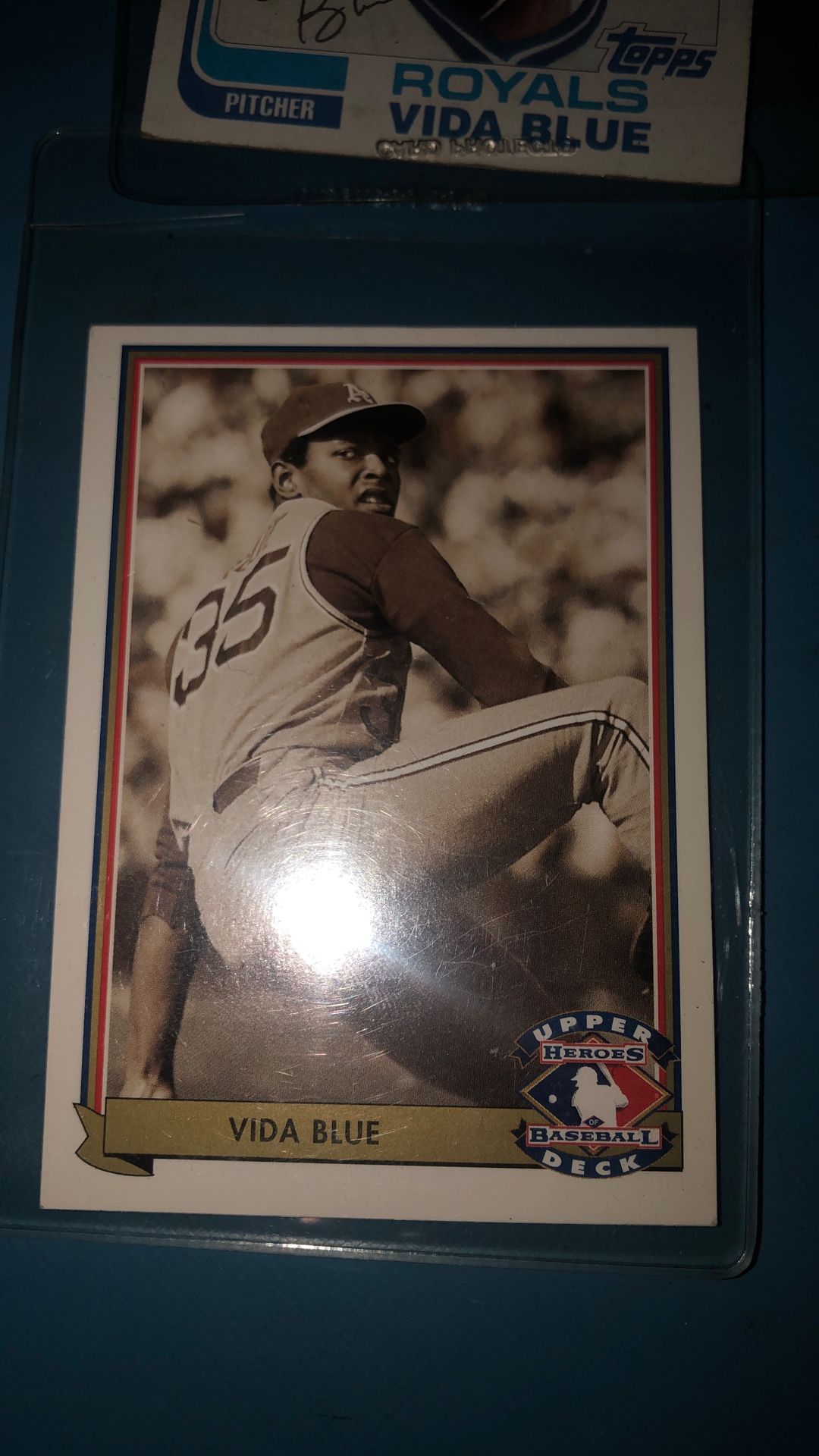 Vida Blue Royals Baseball Autogocard