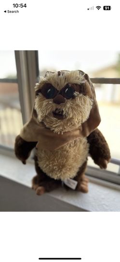 Star Wars Ewok Wicket Plush Toy Official Disney Store Authentic Stamp/ No Tag