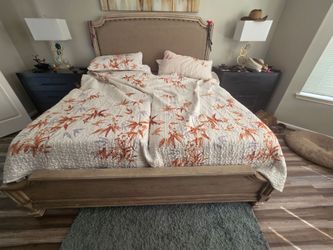 King  Bed Frame and Chest of Drawers