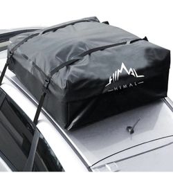 Car Rooftop Cargo Carrier,15 Cubic Feet Heavy Duty Waterproof Vehicle Soft-Shell Rooftop Bag with 8 Straps and 2 Zippers, Fits All Vehicles with Or Wi