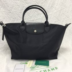 Longchamp Le Pliage Neo Tote Bag size Large Black