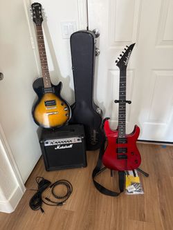 Les paul epiphone /jackson dinky Marshall amp