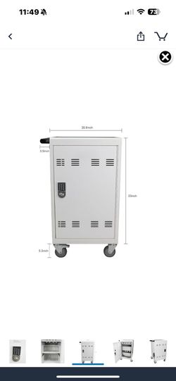SPOFLYINN 30 School Mobile Devices Storage Cart