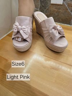 New PiePie Buy Women's Platform Espadrilles Slip On Wedge Sandals BowTie Open Sliders Shoe