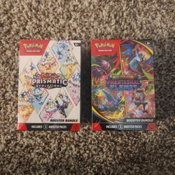 Pokemon Prismatic Evolutions & Phantasmal Flames Booster Bundles!! (2)