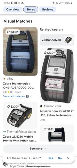 Zebra Portable Thermal Label/Barcode Printer
