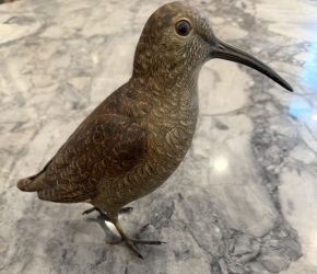 9 Inch Antique Woodcock Bird Franz Bergman 