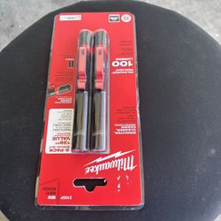  100 Lumens Aluminum Pen Light with Clip (2-Pack