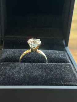 New 2.60 Carat Round Diamond Engagement Ring 14k Yellow Gold
