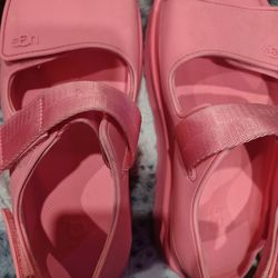 Ugg pink platform sandals Velcro strap