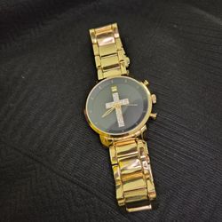 Luxury Men's Mario Lopez Gold Over Stainless Steel Watch. PLEASE READ DESCRIPTION.