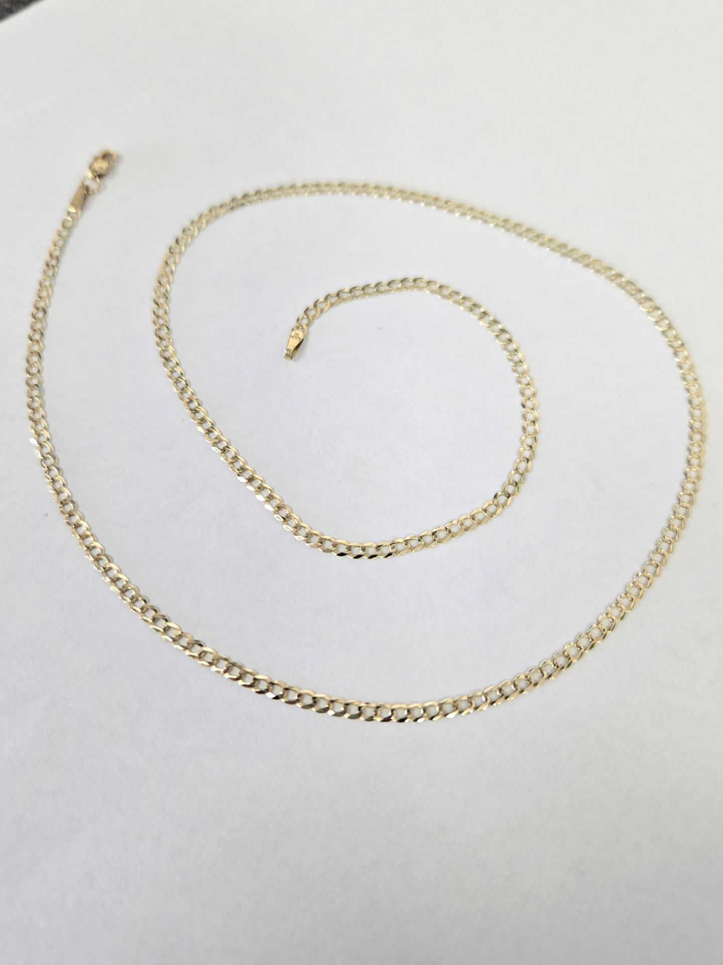 10kt Gold Curb Chain 18"