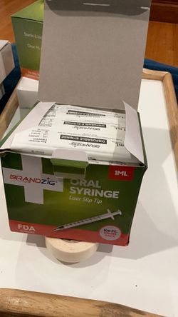 1ml Oral Syringe - 100 Pack – Luer Slip Tip, No Needle, Sterile Individually Blister Packed -