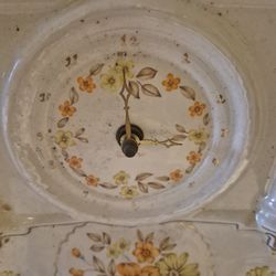 LARGER PORCELAIN MANTLE CLOCK MADE BY CLAIRE