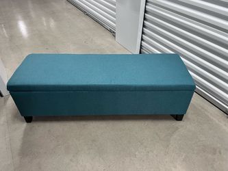 Turquoise Storage Ottoman